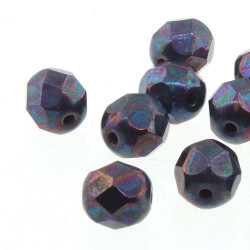 Fire Polish 6mm Nebula Royal 25 Bds/St 8St/Bg