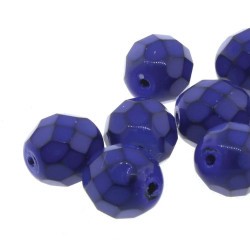 Fire Polish 6mm Snake Cobalt Blue 25 Bds/St- 6St/Bg