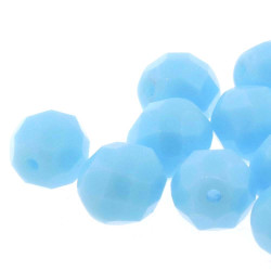 6mm Rd Lt. Opq. Turquoise Apprx 25 Bead Per Strand