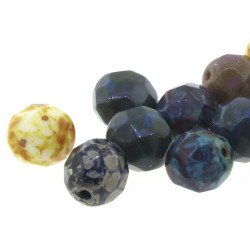 Fire Polish 6mm Opq Mix Trav 25Bd/St 8 St/Bg