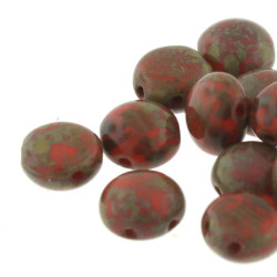 Candy 8mm Red Travertine 20 Bds/St 6St/Bg