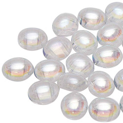 Candy Oval 10X12mm Crystal Ab 150Pcs/Bag