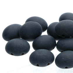 Candy Oval 10X12mm Jet Matte 150Pcs/Bag