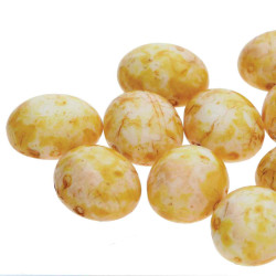 Candy Oval 6X8mm White Travertine 300Pc/Bg