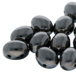 Candy Oval 6X8mm Jet Chrome 300Pcs/Bag