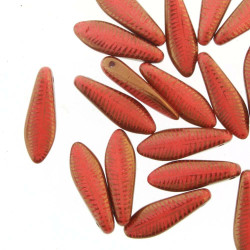 Dagger 5X16mm Red Coral Feather 25Bd/St 6St/Bg