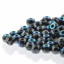 Round Druk True 2mm Jet Hematite Ab 600 Pcs/Bg-Loose