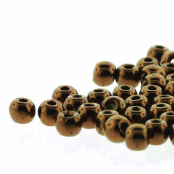 Round Druk True 2mm Jet Bronze 600 Pcs/Bg-Loose