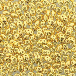Superduo 2.5X5mm 24 Karat Gold Plate 50 Gram Bag