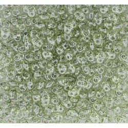 Superduo 2.5X5mm Crystal Green Luster-100 Gm/Bg