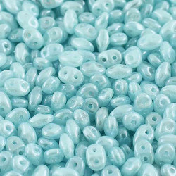 Superduo 2.5X5mm Opal Aqua White Lstr -100Gm/Bg