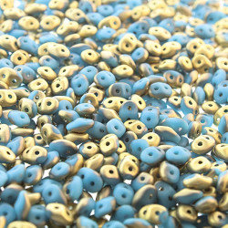 Superduo 2.5X5mm Opq Matt Bturq Fool'S Gold 100M/Bg