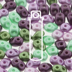 Superduo 2.5X5mm Spring Violets-Aprx 22.5Gm/Tb