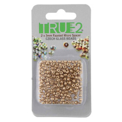 2X3mm Fac. Micro Spacers Pale Bronze Gold-Apprx 6Gm/Cd