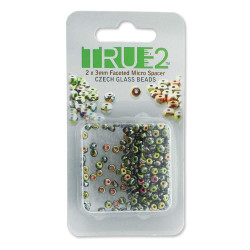 2X3mm Fac. Micro Spacers Full Vitrail-Apprx 6Gm/Cd