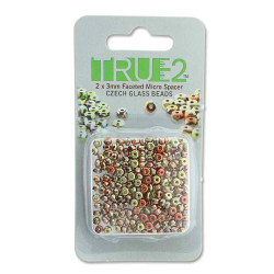 2X3mm Fac. Micro Spacers California Gold-Apprx 6Gm/Cd