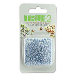 2X3mm Fac. Micro Spacers Chalk Blue Lstr-Apprx 6Gm/Cd