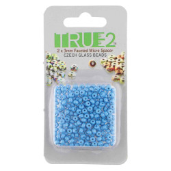 2X3mm Fac. Micro Spacers Capri Blue-Apprx 6Gm/Cd