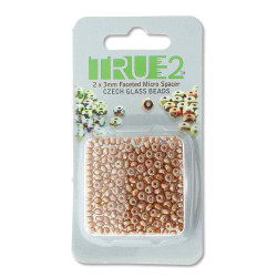 2X3mm Fac. Micro Spacers Full Apricot-Apprx 6Gm/Cd