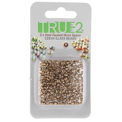 2X3mm Fac. Micro Spacers Light Metallic Bronze-Apprx 6Gm/Cd