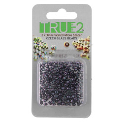 2X3mm Fac. Micro Spacers Polychrome Mix Berry-Apprx 6Gm/Cd