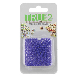 2X3mm Fac. Micro Spacers Cobalt Blue-Apprx 6Gm/Cd