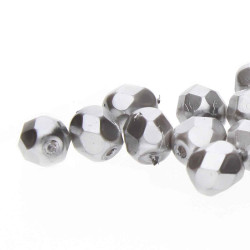 6mm Rnd Fp Glass Pearls Silver 75Bd/St-8St