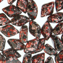 Gemduo 8X5mm Jet-Red Pink Confetti 100Gm/Bg
