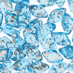 Gemduo 8X5mm Silver Splash Aqua 100 Gm/Bg