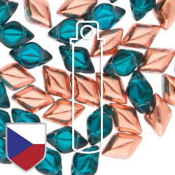 Gemduo 8X5mm Aqua Capri Gold Czk Shld-8+Gm/Tb