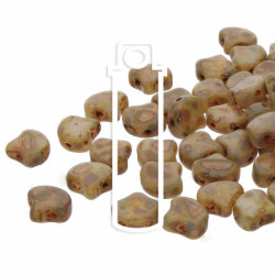 Ginko 7.5mm White Opal Travertin Dark-22Gm/Tb