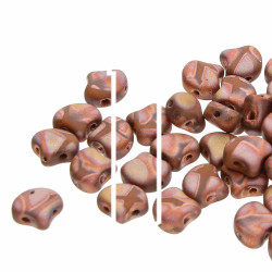 Ginko 7.5mm Opq Choc Fl Capri Gold Mat Batik-Aprx 22Gm/Tb