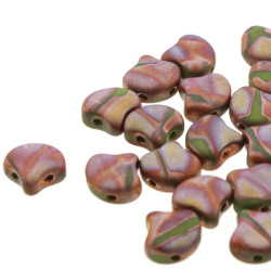 Ginko 7.5mm Opq Green Full Cpri Gld Mt Batik-100Gm/Bg