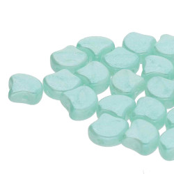 Ginko 7.5mm Opal Green Aqua White Luster -100Gm/Bg