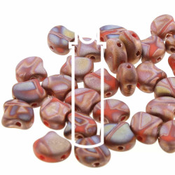 Ginko 7.5mm Opaque Orange Full Cpri Gld Mt Batik-22Gm/Tb