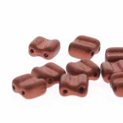 2 Hl Groovy Tle 6mm Bronze Fire Red 30 Bds/St-8St/Bg