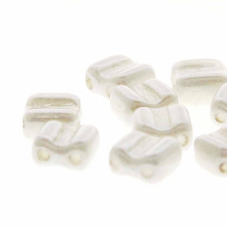 2 Hl Groovy Tle 6mm Chalk Luster 30 Bds/St-8St/Bg