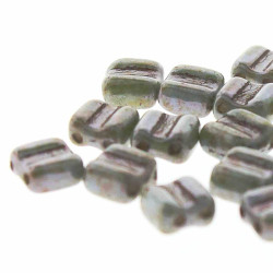 2 Hl Groovy Tle 6mm Chalk Lazure Blue 30 Bds/St-8St/Bg