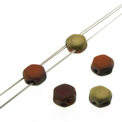 Honeycomb 6mm Jet Matt Calif Gold 30/Bds Per St 8 St/Bg