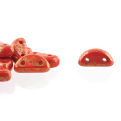 Half Moon 8X4mm Coral Red Lumi 50Bd/St 6 St/Bg