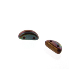 Half Moon 8X4mm Coral Red Iris Luster 50Bd/St 6St/Bg