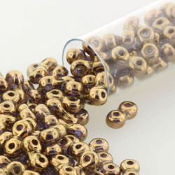 Infinity Beads 3X6mm Luster Gold -Aprx 8Gm/Tb