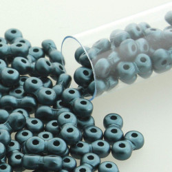 Infinity Beads 3X6mm Pastel Petrol -Aprx 8Gm/Tb