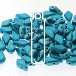 9X5mm 2Hl Kite Bead Aqua Metalust 24Gm/Tb
