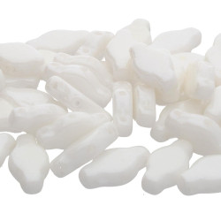 Navette 6X12mm White Opq Shimmer -100Gm/Bg