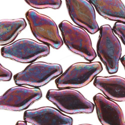 Navette 6X12mm Jet Iris Luster-100Gm/Bg