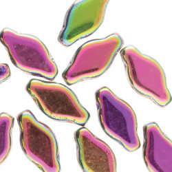 Navette 6X12mm Jet Full Vitrail-100Gm/Bg