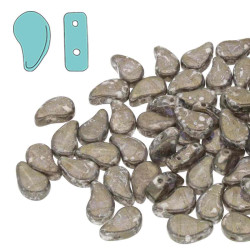 Paisley Duo 8X5mm Crystal Gleam Copper Glaze-100Gm/Bg