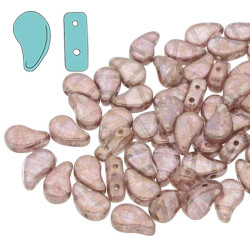 Paisley Duo 8X5mm Crystal Gleam Green Glaze-100Gm/Bg