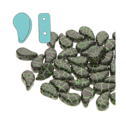 Paisley Duo 8X5mm Ionic Jet/Green -100Gm/Bg